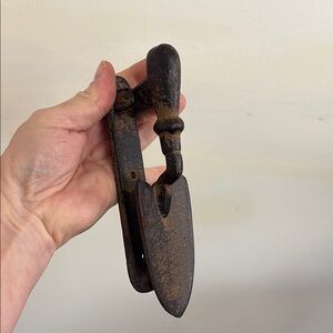 Vintage Black Iron Door Knocker shovel